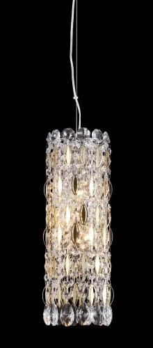 Светильник подвесной LIRICA SP3 CHROME/GOLD-TRANSPARENT Crystal Lux прозрачный 3 лампы, основание хром в стиле классический  фото 2